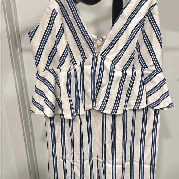 Striped Jumpsuit in Blue and White - Picture 6 of 7